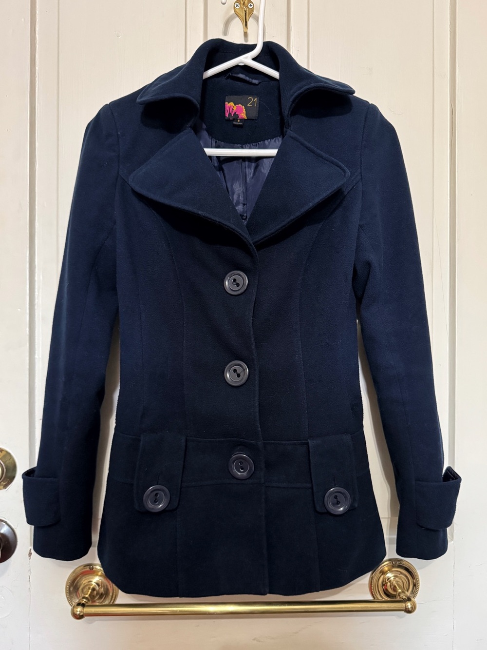 Forever 21 Navy Blue Women's Pea Coat